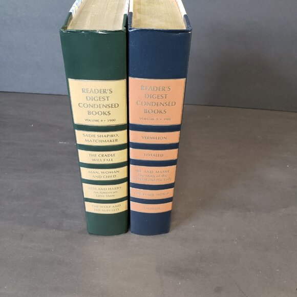 Beautiful Beige and Orange HB Vintage Readers Digest Books 2 Decor Risers - Picture 6 of 8